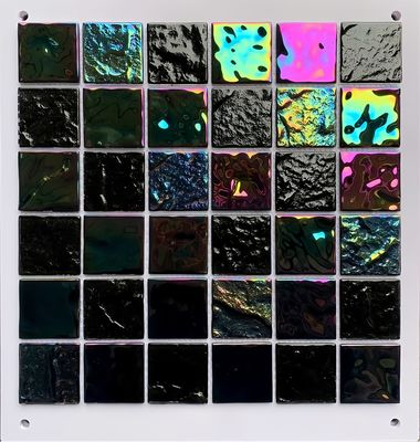 Mischen Sie Blau Hotel Schwimmbad Glas Mosaik Design Muster mit Glastechnik und Glas