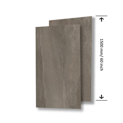 Polsterte Grauporzellanmarmorfliesen 800 X 800 mm für ein Badrenovierungsprojekt