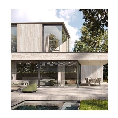 600x1200 Beige Travertin Marmor Keramik Wandfliesen für modernes Badezimmer Interieur