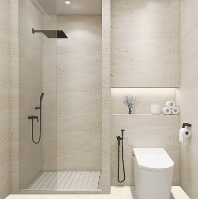 600*1200 Fußbodenbeschreibung Travertin-Look Porzellantfliesen für Badezimmerdesign