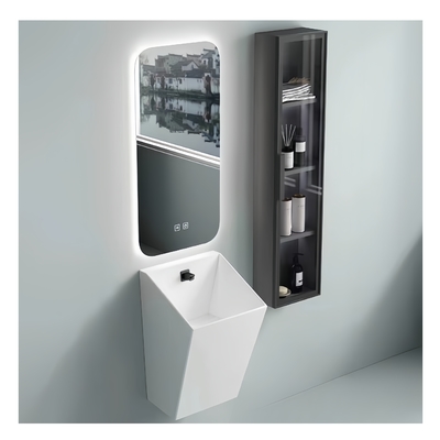 Halb-Pedestal-Keramik-Wand-Häng-Badezimmer Waschbecken für Umweltglaze und Zuhause