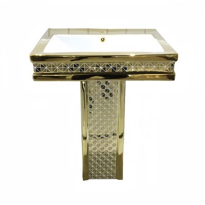 Custom One-Piece Toiletten Sockel Keramik Sanitärwaren Waschbecken für Luxus-Hotel Bad
