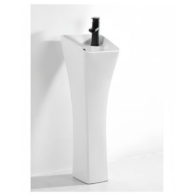 Dekoratives Sockel Waschbecken für Badezimmer 680x370x830mm Zwei-Flush Keramik Becken Sockel