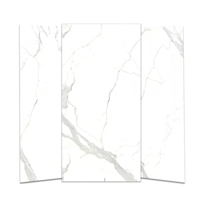 120x60 Glas Calacatta Porzellan Weißmarmor Aussehen Fliesen mit Wärmedämmung