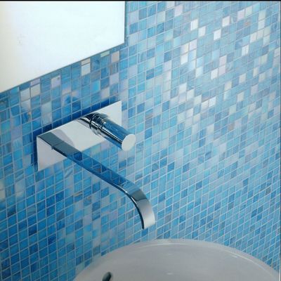 Mosaikfliesen im marokkanischen Stil im quadratischen Stil aus irischer Glasfarbe für Küche und Bad 4 mm dick