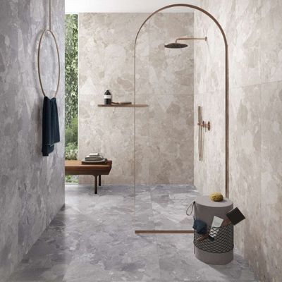 600x1200mm Terrazo Porcelanico 20mm Glas 6mm Glasfliesen für Villa oder Hotel