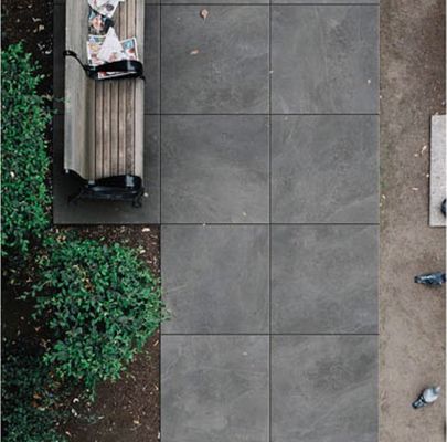 20 mm Dicke Raum Fußboden 300x300 Homogene dunkelgraue Granitfliesen für den Außenbereich