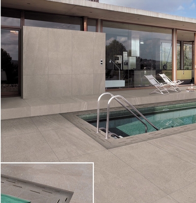 Moderne Stein-Bullnose-Poolfliesen Schiebefeste Betonfliesen für den Außenpatio