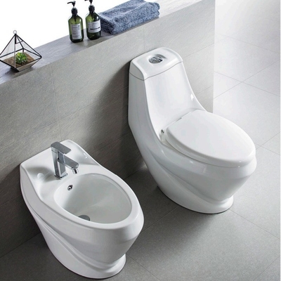 Vorderseite automatische Wand gehängte Toilettenschale mit Zubehör Spülrohr Komponente 730x425x810mm