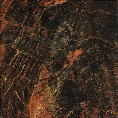 600x600mm Fußbodenbeschreibung Glanzschwarze und rote Porzellantfliesen für moderne Böden